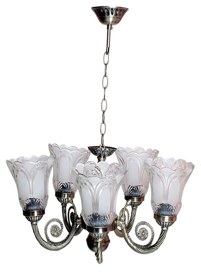 kinis Vintage Black Antique Chandelier for Drawing Room/Jhoomer for Living Room/Chandelier for Dining Table/Ceiling Hanging Lights/Ceiling Pendant Lamp for Home/Bar/resturants/Hotels (with Bulb) - Image 2